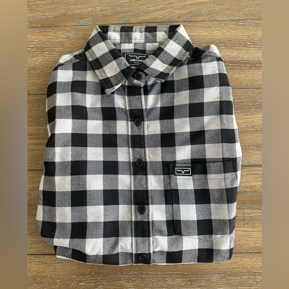 NWT Kimes Ranch LS Garrison button down in Grey Heather, size medium